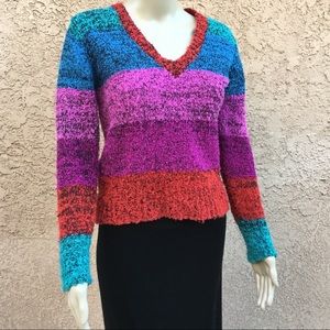 ⭐️3/$15 Nubby color block v-neck pullover